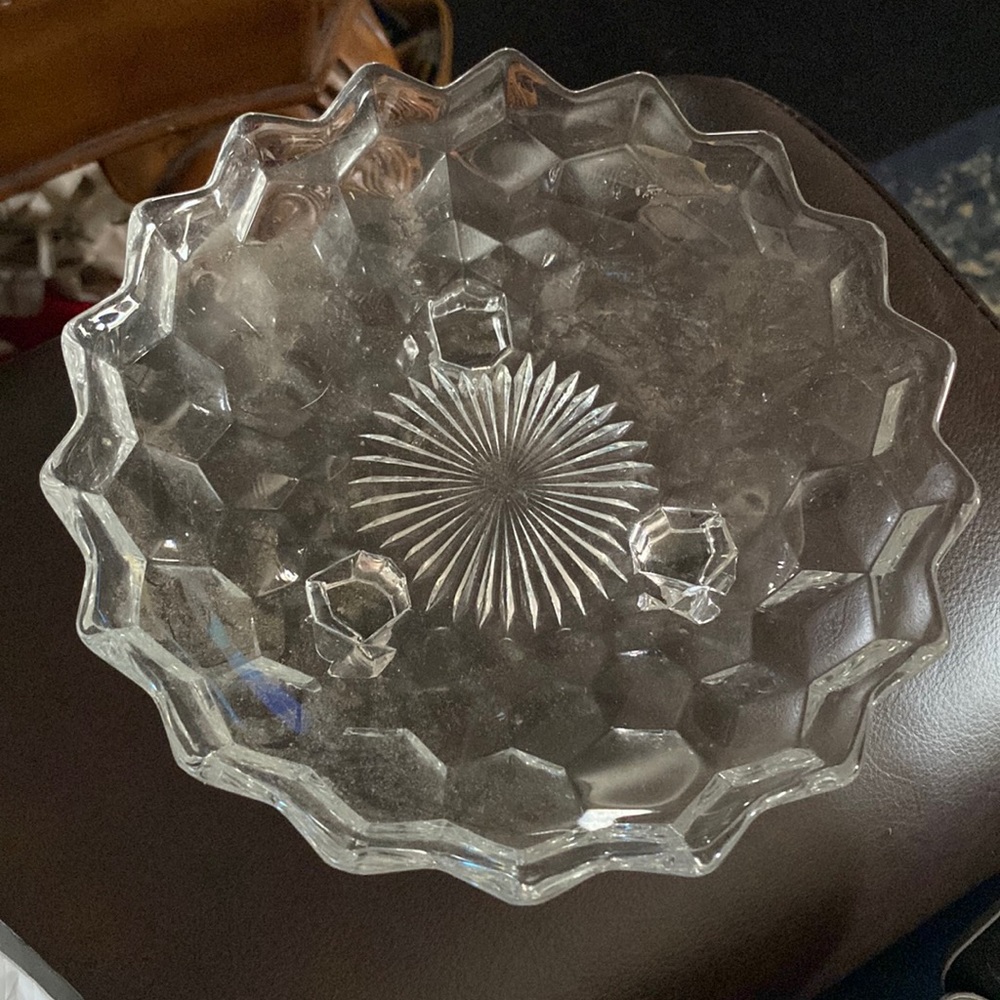 Fostoria American bonbon three toed plate